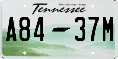 TN license plate A8437M