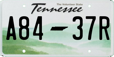TN license plate A8437R