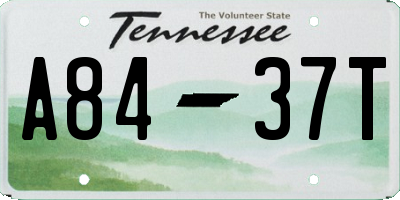 TN license plate A8437T