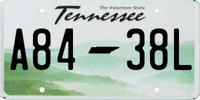 TN license plate A8438L