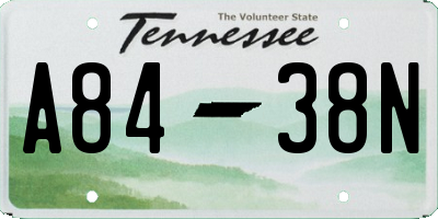 TN license plate A8438N