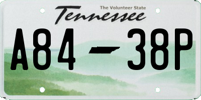 TN license plate A8438P