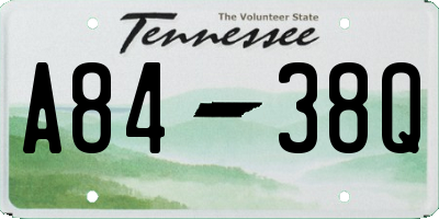 TN license plate A8438Q