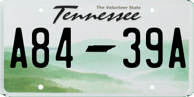 TN license plate A8439A