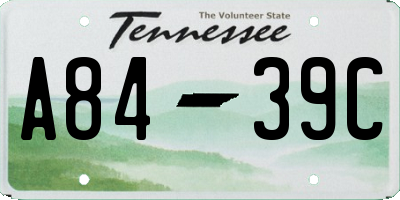 TN license plate A8439C