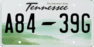 TN license plate A8439G