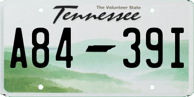 TN license plate A8439I