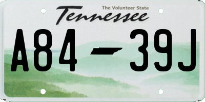 TN license plate A8439J