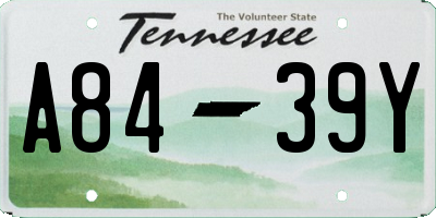 TN license plate A8439Y