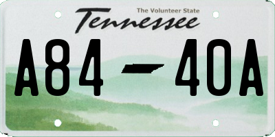 TN license plate A8440A