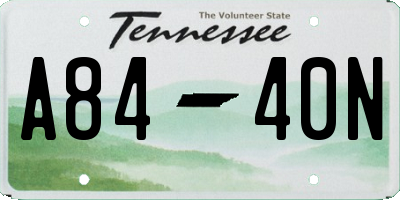 TN license plate A8440N