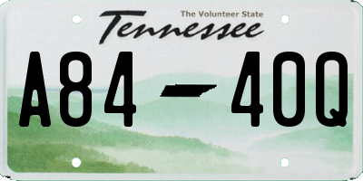 TN license plate A8440Q