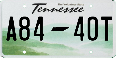 TN license plate A8440T