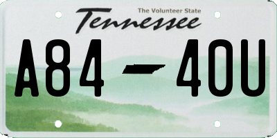 TN license plate A8440U