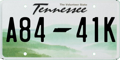 TN license plate A8441K