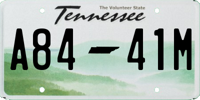 TN license plate A8441M