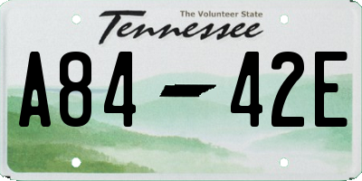 TN license plate A8442E