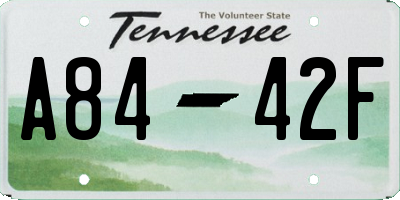TN license plate A8442F
