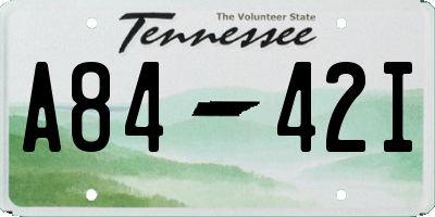 TN license plate A8442I