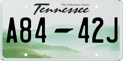 TN license plate A8442J