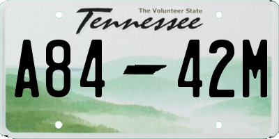 TN license plate A8442M