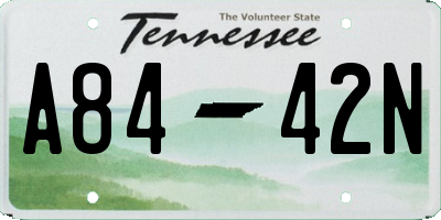TN license plate A8442N