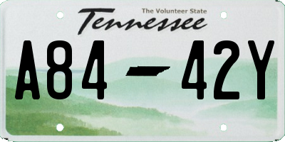 TN license plate A8442Y