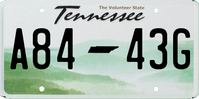 TN license plate A8443G