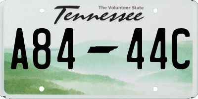 TN license plate A8444C