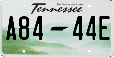 TN license plate A8444E