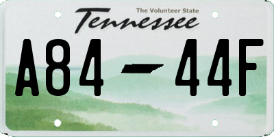 TN license plate A8444F