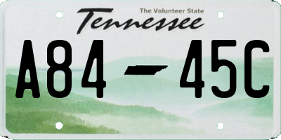 TN license plate A8445C