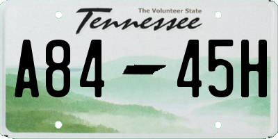 TN license plate A8445H