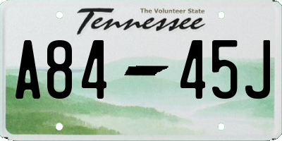 TN license plate A8445J