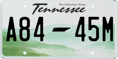 TN license plate A8445M