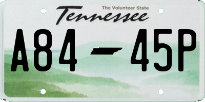 TN license plate A8445P