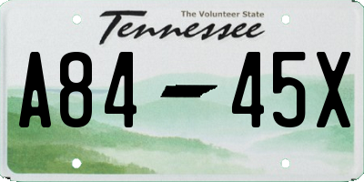 TN license plate A8445X