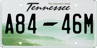TN license plate A8446M