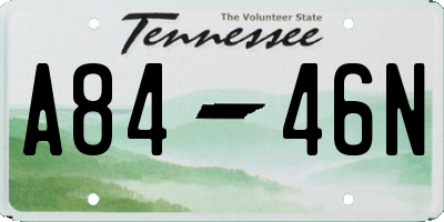 TN license plate A8446N