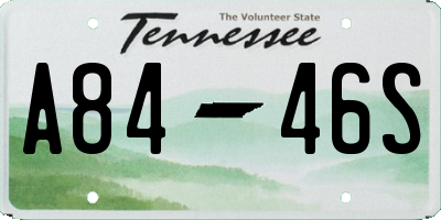 TN license plate A8446S