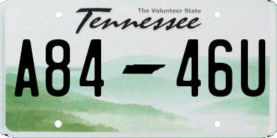 TN license plate A8446U