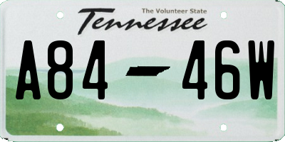 TN license plate A8446W
