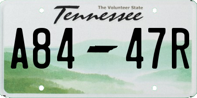 TN license plate A8447R