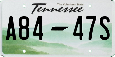 TN license plate A8447S