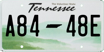 TN license plate A8448E