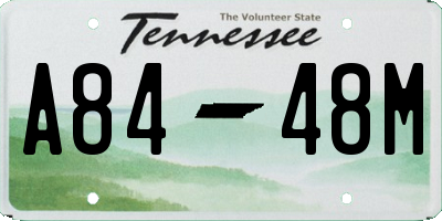 TN license plate A8448M