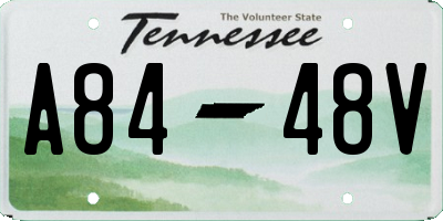 TN license plate A8448V