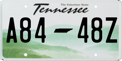 TN license plate A8448Z
