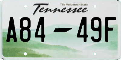 TN license plate A8449F