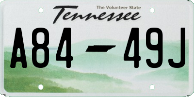 TN license plate A8449J